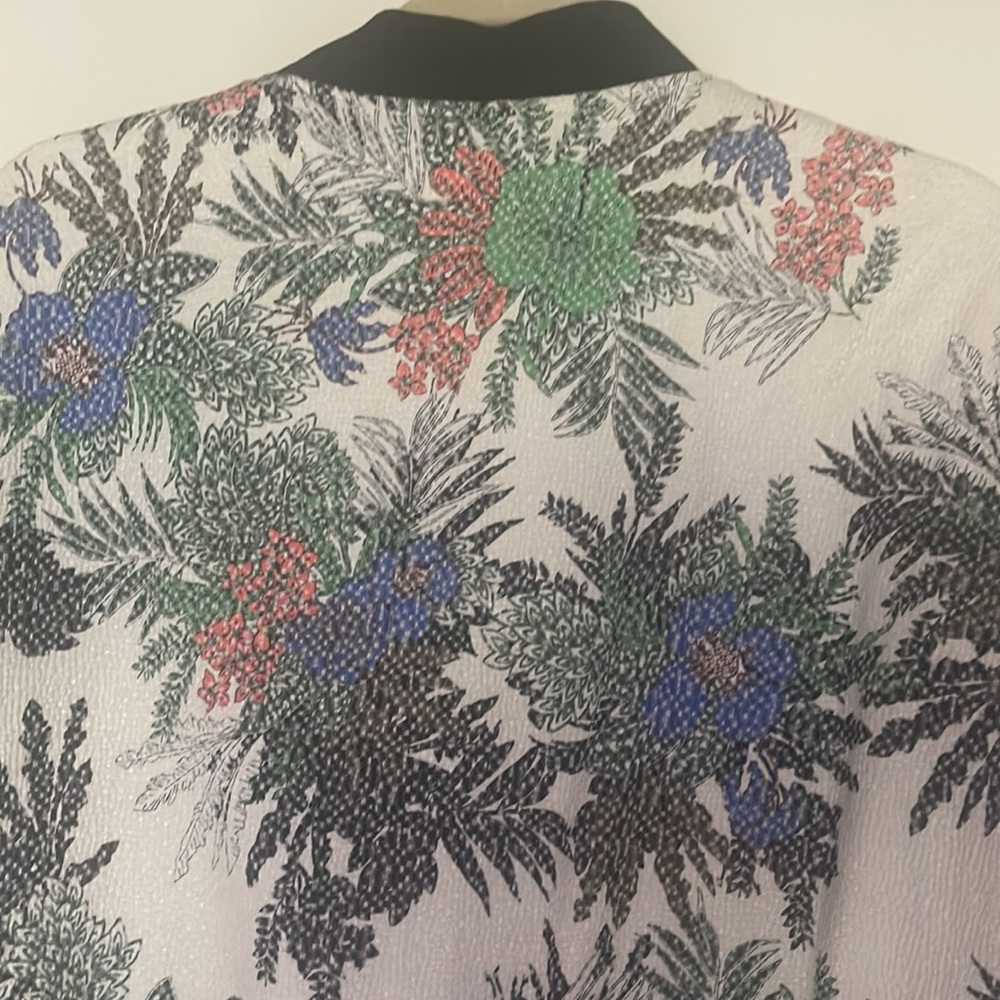 Leaf Pattern Bomber Jacket - image 6